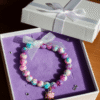 Marble Glass Beaded Color Spots Charm Bracelet