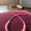 Pink beaded mala shobhakart